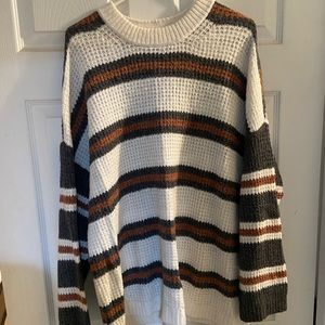 American eagle over sized striped  sweater sized L